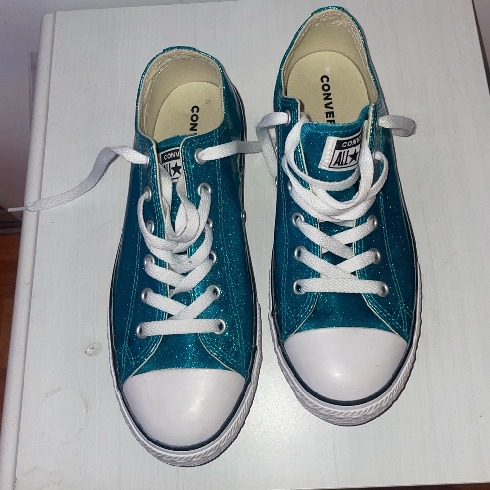 Converse Blue sparkle Sneakers